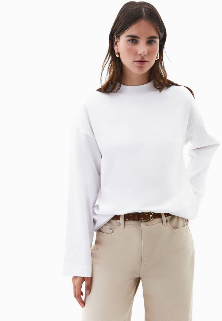 Women White Cotton Oversize T-Shirt