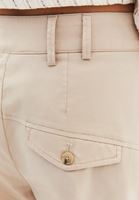 Women Beige High Waist Baggy Fit Trousers