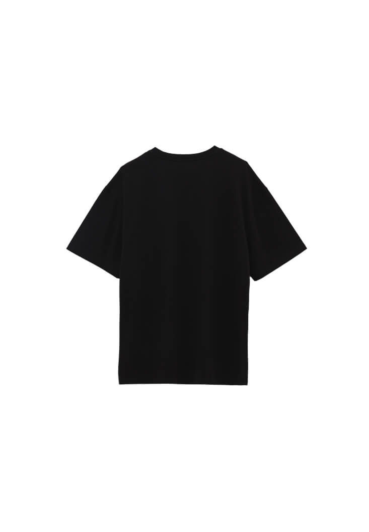 Women Black Oversized Crew Neck T-Shirt