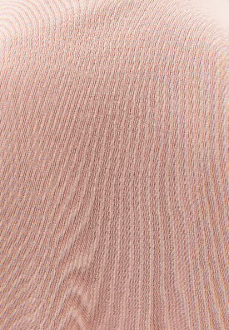 Women Pink Oversized Crew Neck T-Shirt