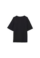Women Black Cotton Oversized T-Shirt