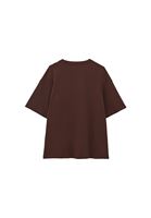Women Brown Cotton Oversized T-Shirt