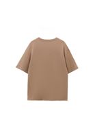 Women Beige Cotton Oversized T-Shirt