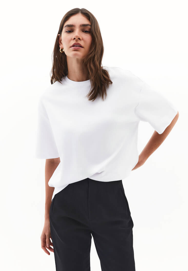 Women White Cotton Oversized T-Shirt