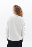 Bayan Krem Bağlama Detaylı Sweatshirt