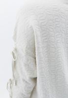 Bayan Krem Bağlama Detaylı Sweatshirt