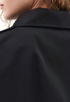 Women Black Belted Oversized Trenchcoat