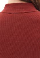 Bayan Bordo Pamuklu Fermuar Detaylı Tişört