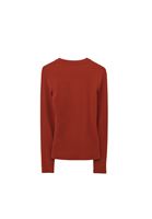 Women Brick Cotton Crew Neck T-Shirt
