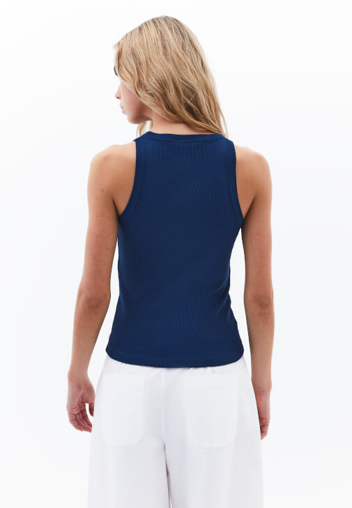 Halter Yaka Atlet ve Barrel-Fit Pantolon Kombini