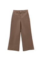Women Beige Ultra High Waist Wide-Leg Trousers