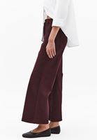 Bayan Bordo Ultra Yüksek Bel Wide-Leg Pantolon
