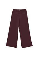 Women Bordeaux Ultra High Waist Wide-Leg Trousers