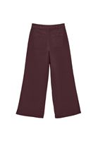 Women Bordeaux Ultra High Waist Wide-Leg Trousers