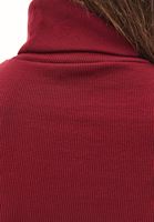 Bayan Bordo Pamuklu Uzun Kollu Roll Neck