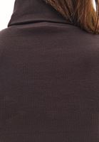 Bayan Kahverengi Pamuklu Uzun Kollu Roll Neck
