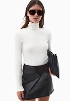 Bayan Krem Pamuklu Uzun Kollu Roll Neck