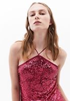 Women Pink Sequin Mini Dress