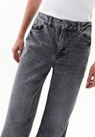 Bayan Gri Yüksek Bel Wide-Leg Pantolon