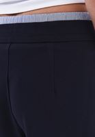 Bayan Lacivert Orta Bel Straight-Fit Pantolon