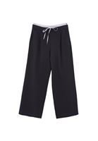 Bayan Lacivert Orta Bel Straight-Fit Pantolon