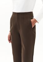 Bayan Kahverengi Ultra Yüksek Bel Carrot-Fit Pantolon