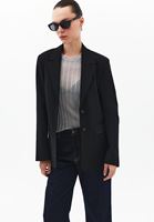 Bayan Siyah Oversize Blazer Ceket
