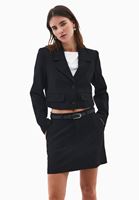 Bayan Çok Renkli Çizgili Blazer Ceket