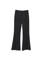 Women Black High Waist Flare Trousers