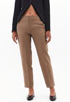 Bayan Kum Beji Yüksek Bel Slim-Fit Pantolon