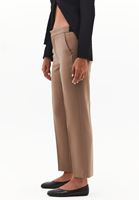 Bayan Kum Beji Yüksek Bel Slim-Fit Pantolon