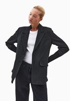 Bayan Siyah Düğmeli Blazer Ceket
