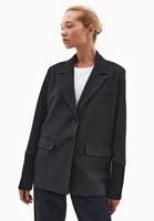 Bayan Siyah Düğmeli Blazer Ceket