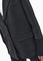 Bayan Siyah Düğmeli Blazer Ceket