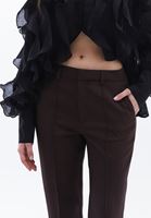 Bayan Kahverengi Yüksek Bel Bootcut Pantolon