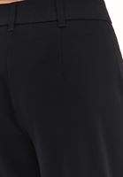Bayan Siyah Orta Bel Straight-Fit Pantolon