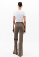 Bayan Bej Ultra Yüksek Bel Flare Pantolon ( TENCEL™ )