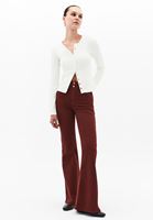 Bayan Bordo Ultra Yüksek Bel Flare Pantolon ( TENCEL™ )