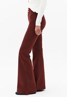 Bayan Bordo Ultra Yüksek Bel Flare Pantolon ( TENCEL™ )