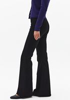 Bayan Siyah Ultra Yüksek Bel Flare Pantolon ( TENCEL™ )