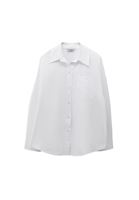 Bayan Beyaz Oversize Poplin Gömlek