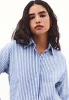 Bayan Çok Renkli Loose-Fit Poplin Gömlek