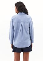 Bayan Çok Renkli Loose-Fit Poplin Gömlek