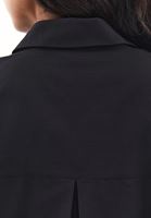 Bayan Siyah Loose-Fit Poplin Gömlek
