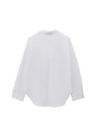 Bayan Beyaz Loose-Fit Poplin Gömlek
