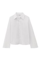Bayan Beyaz Slim-Fit Gömlek