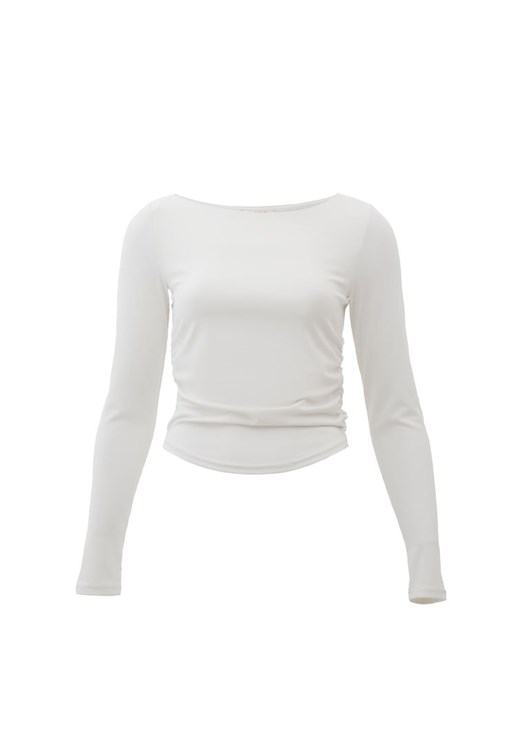 Kayık Yaka Tişört ve Baggy-Fit Pantolon Kombini