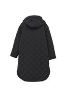 Women Black Loose-Fit Quilted Jacket