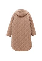 Women Sand Beige Loose-Fit Quilted Jacket