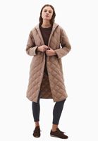 Women Sand Beige Loose-Fit Quilted Jacket